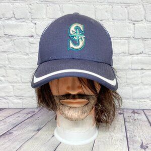 Seattle Mariners Baseball Hat Cap Strap Back Navy Blue New Era 9FORTY MLB Sports